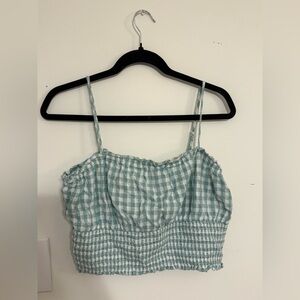 American Eagle Outfitters Green Smocked Camisole